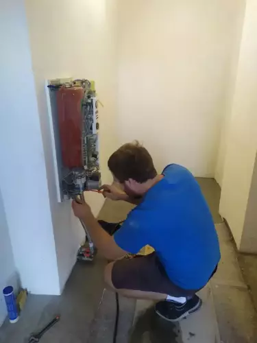 Zkouška topného systému elektrokotlem - Černé Voděrady