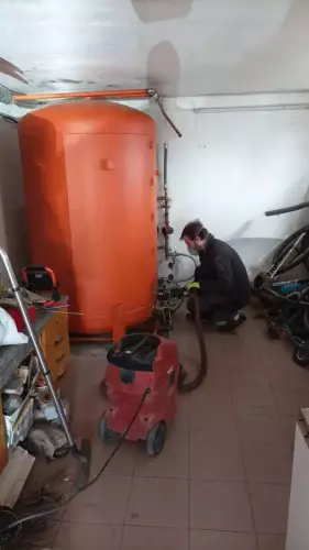 Instalace tepelného čerpadla HOTJET a odborná likvidace staré akumulační nádrže - Černošice