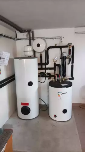 Instalace tepelného čerpadla HOTJET a odborná likvidace staré akumulační nádrže - Černošice